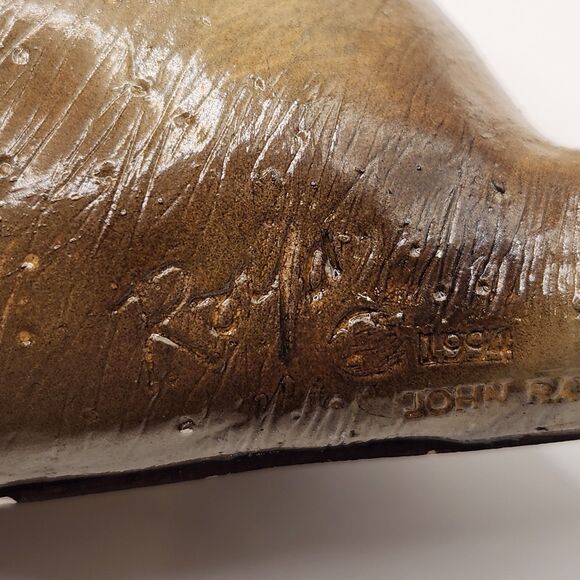 Vtg 1994 John Raya Beasties Of Thr Kingdom Sea Manatee Sculpture Signed - Picture 5 of 8